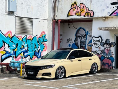 “棕榈米色”十代雅阁改装AIRBFT空气减震案例 “棕榈米色”十代雅阁改装AIRBFT空气减震案例