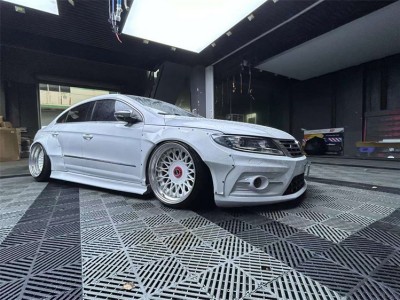 白色骑士  大众CC改装AIRBFT空气减震低趴姿态