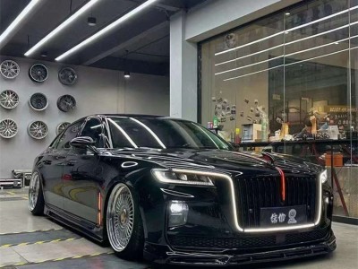 潮流风范 红旗H9改装空气减震低趴姿态