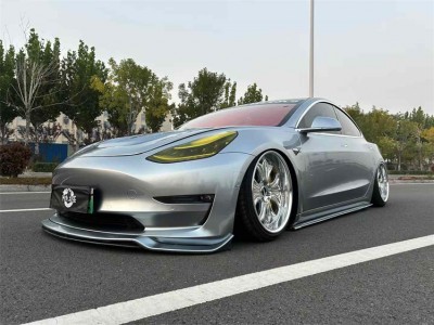优雅姿态 特斯拉Model 3改装AIRBFT空气减震案例 优雅姿态 特斯拉Model 3改装AIRBFT空气减震案例